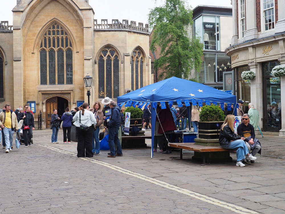 snap of the street stall in st Helens square