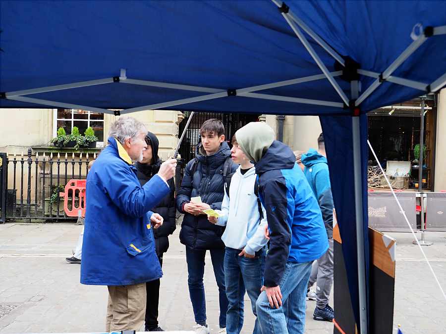 snap of the street stall in st Helens square