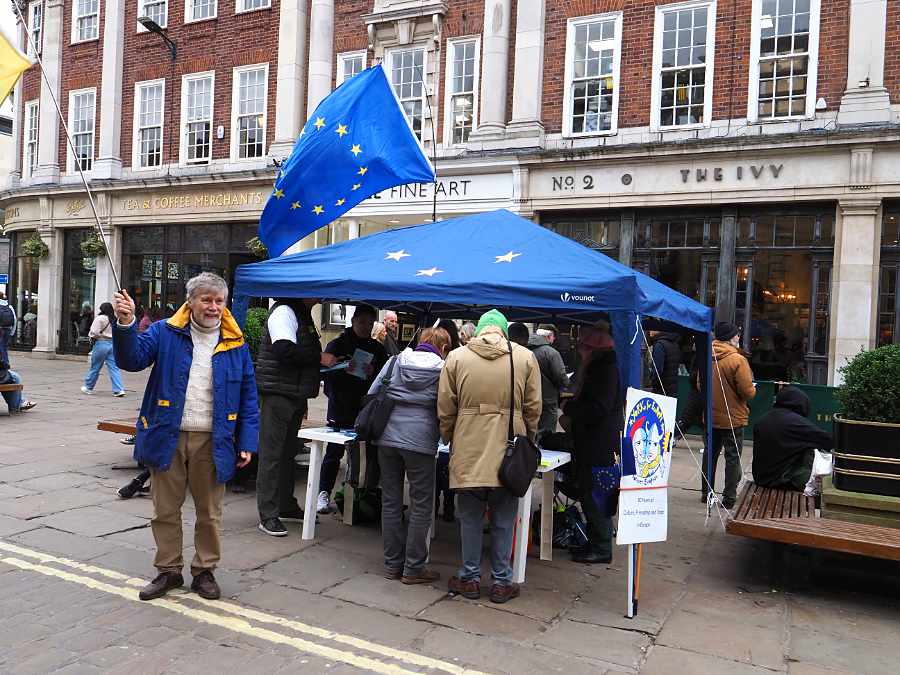 snap of the street stall in st Helens square