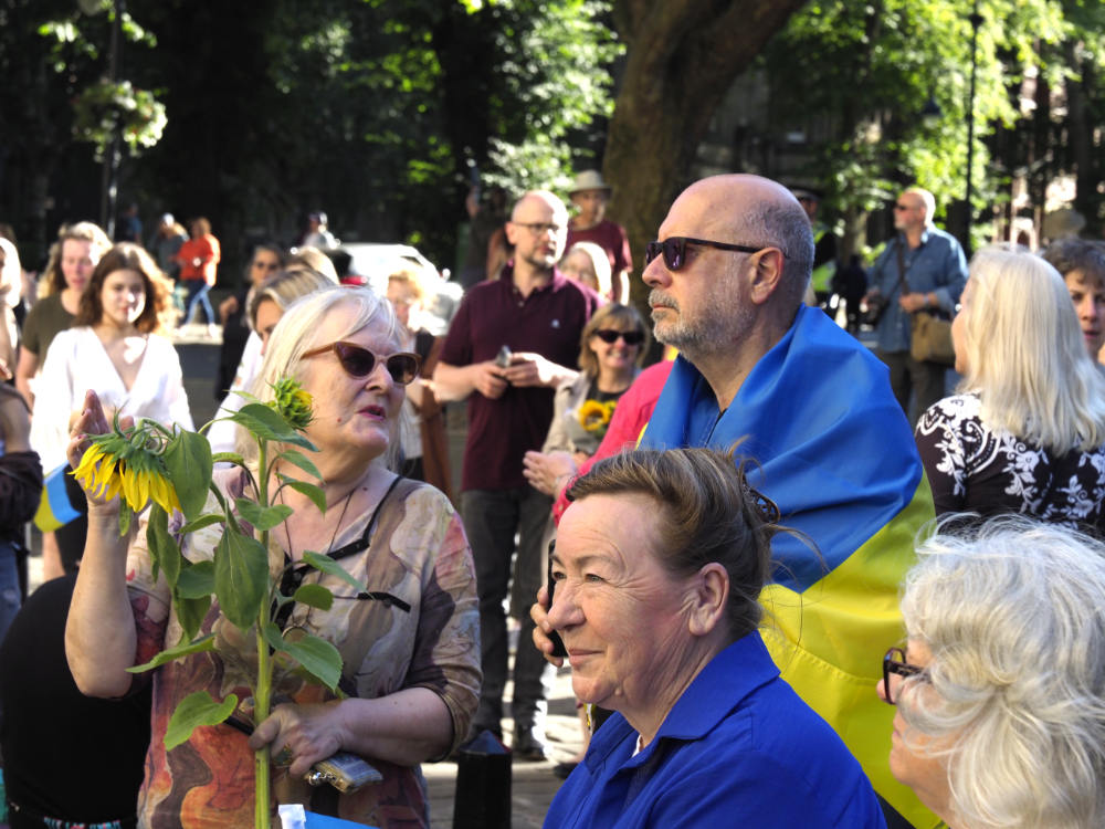 view of crowd during Ukraine day celebratoin in York