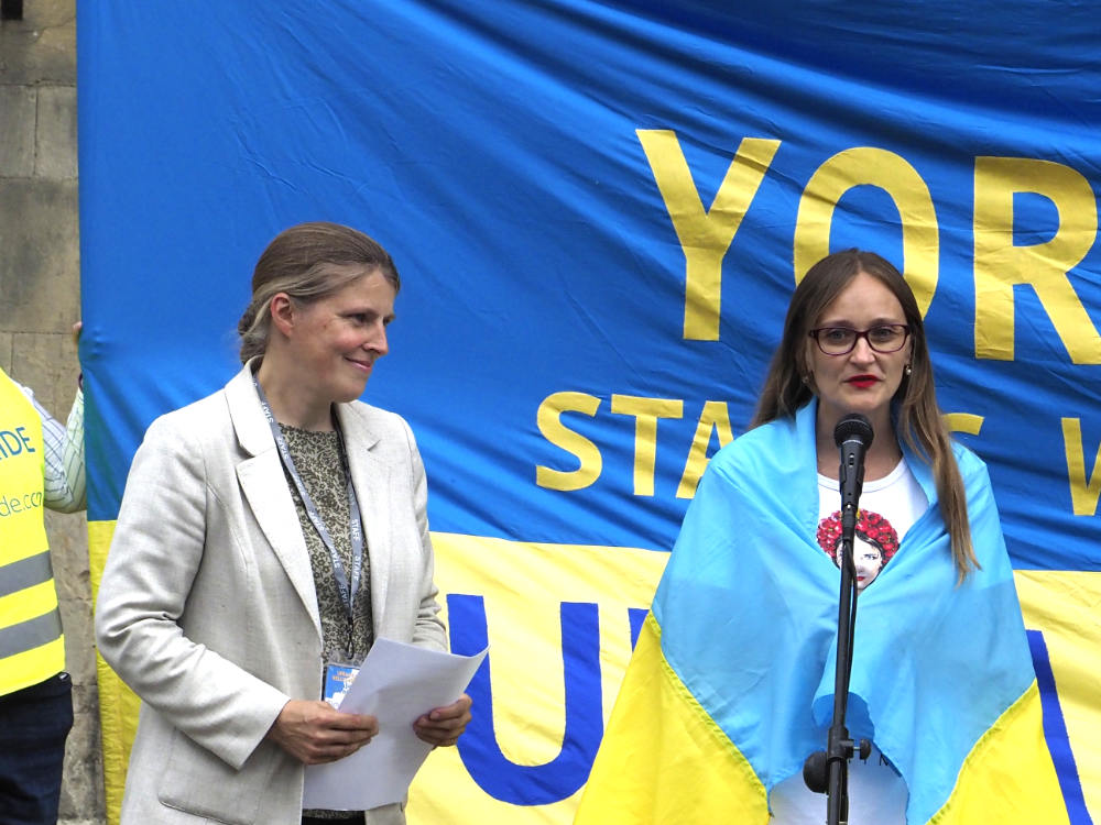 view of crowd during Ukraine day celebratoin in York