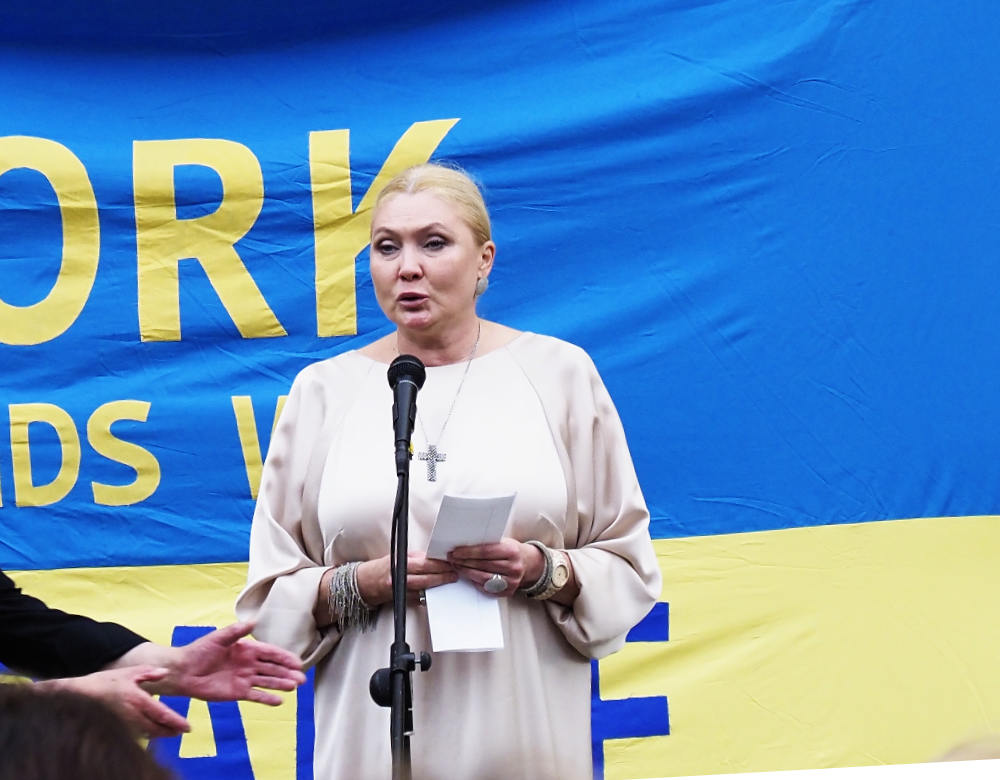 view of crowd during Ukraine day celebratoin in York