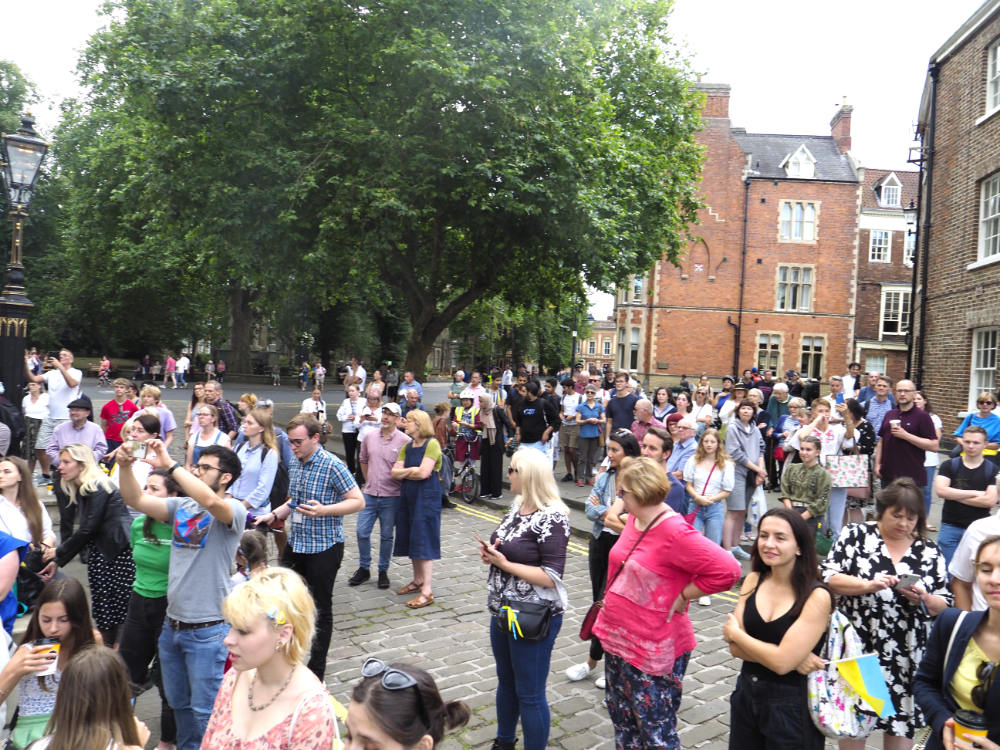view of crowd during Ukraine day celebratoin in York