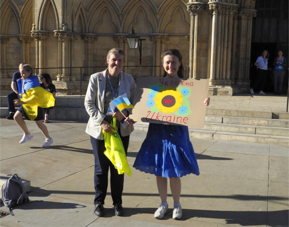 view of crowd during Ukraine day celebratoin in York