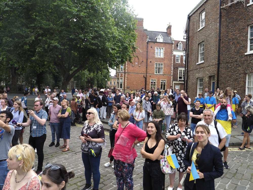 view of crowd during Ukraine day celebratoin in York