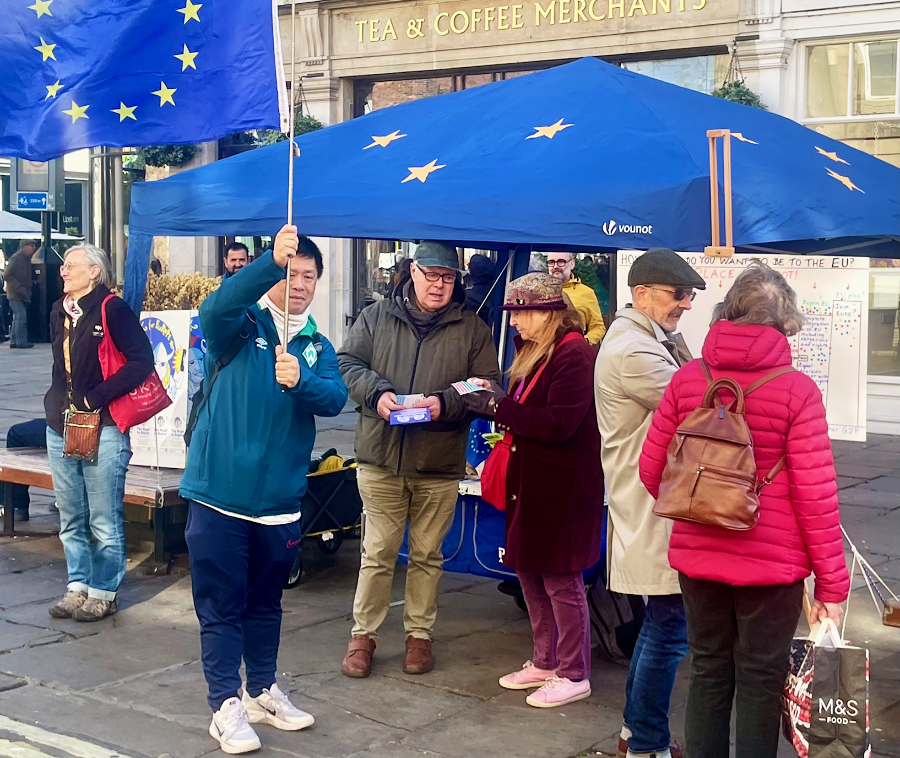 snap of the street stall in st Helens square