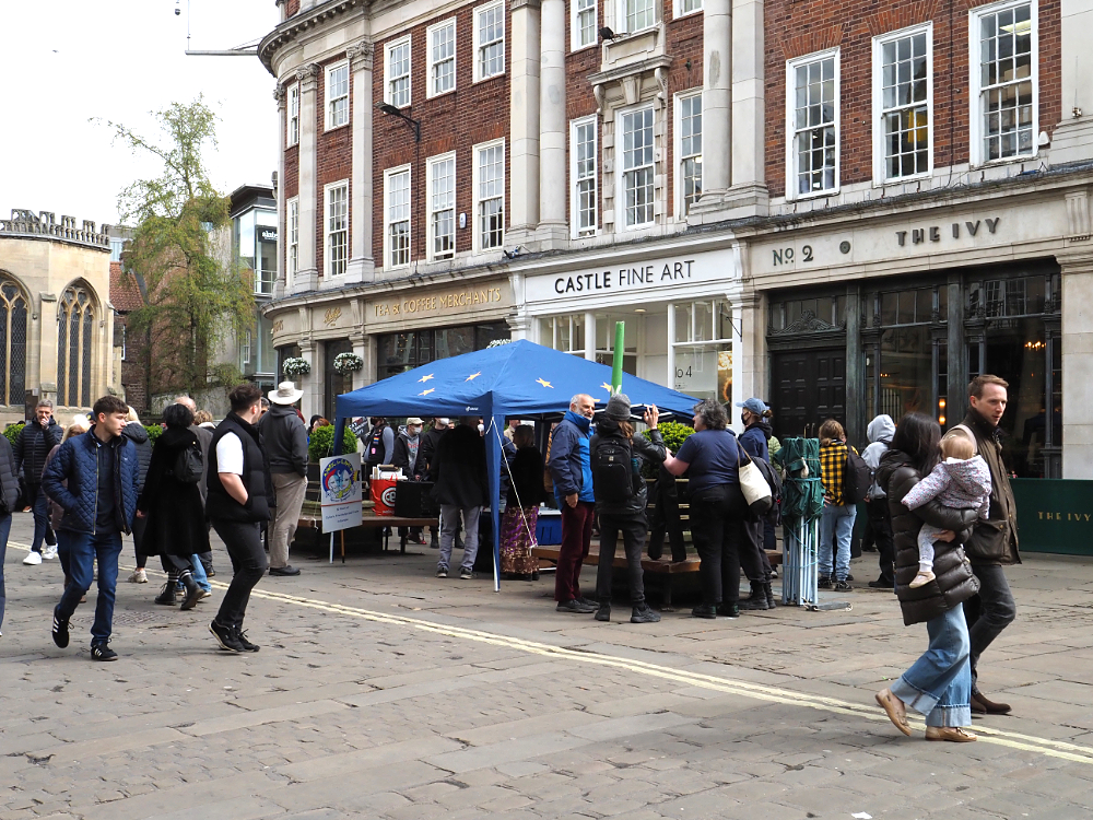 snap of the street stall in st Helens square