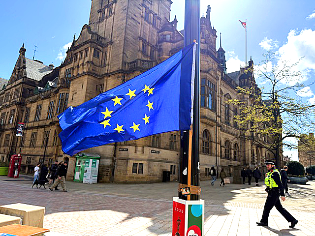 snap of the street stall in st Helens square