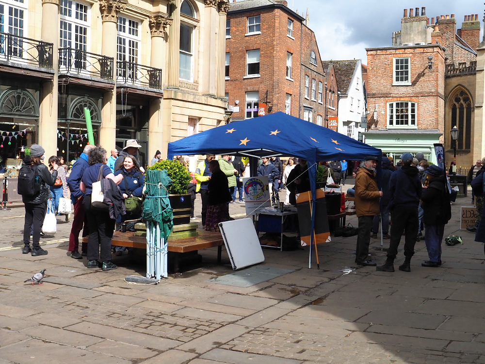 snap of the street stall in st Helens square