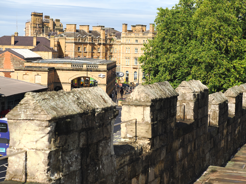 marching along York walls