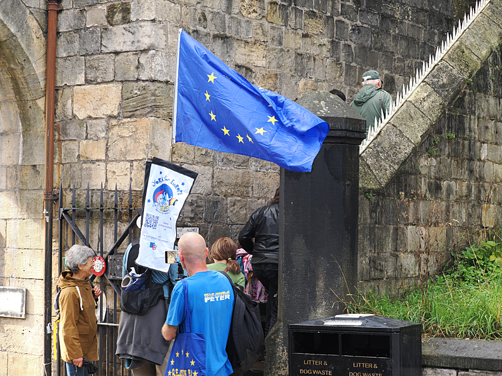 marching along York walls